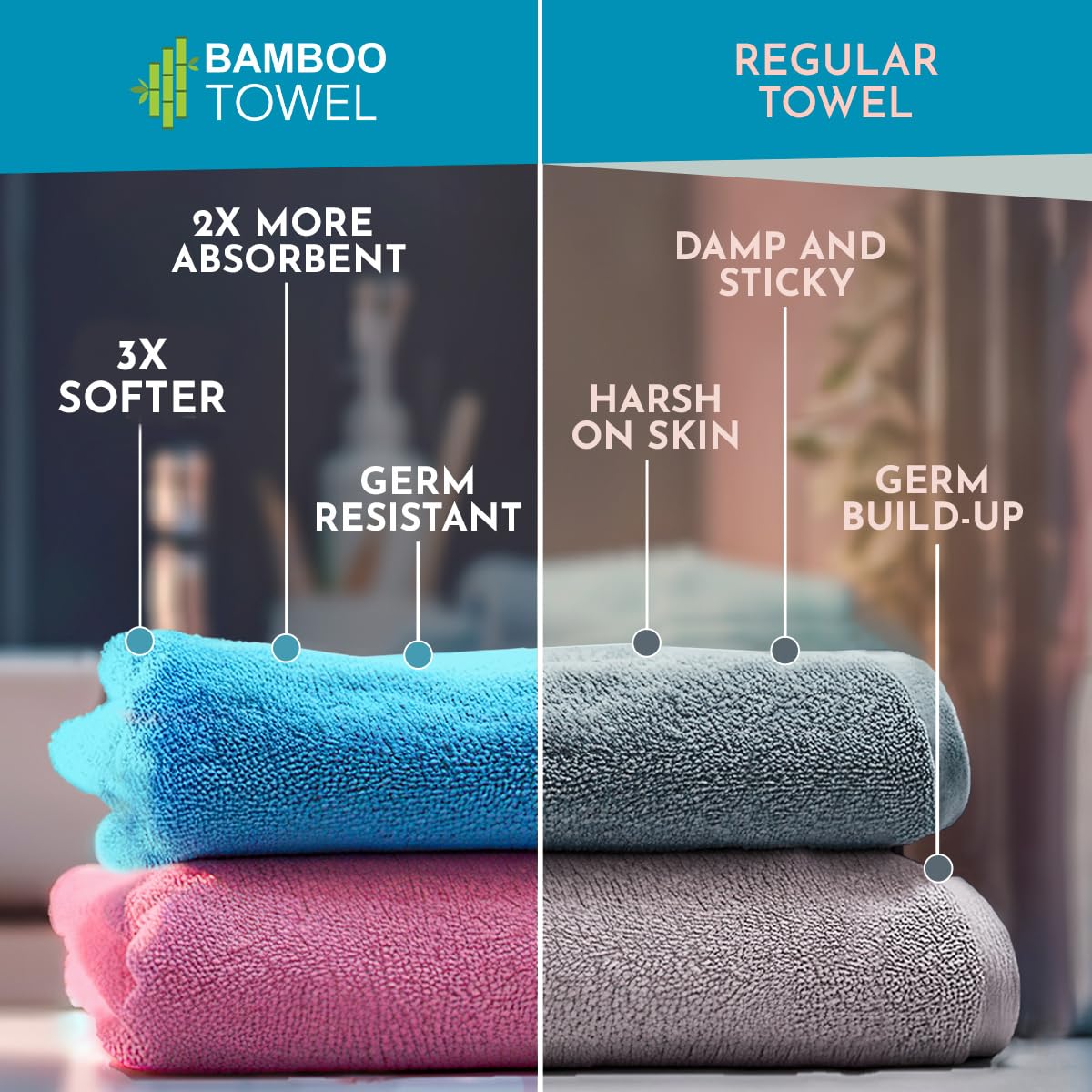 Large Shower Towel - Quick Dry, Eco-Friendly Bath Towels
